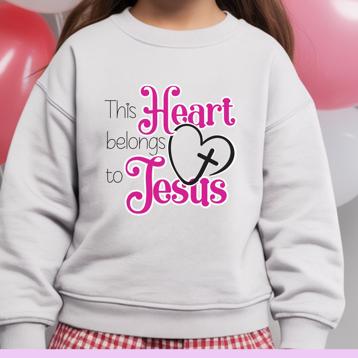 This HEART Belongs to Jesus (Youth Valentine's Day Crewneck Sweatshirt)