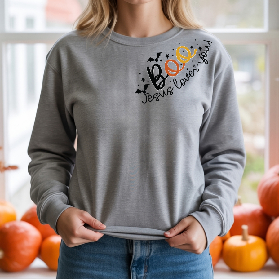 Boo, Jesus Loves You Sweatshirt