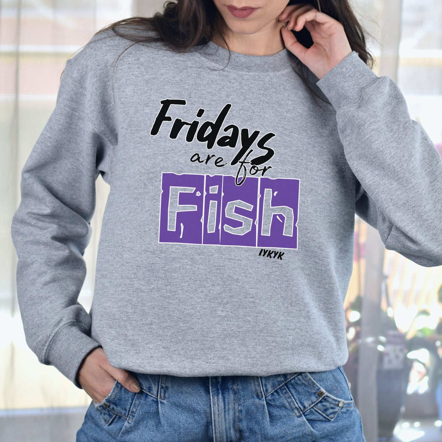 Fridays are for Fish (IYKYK) Purple Graphic (Long Sleeve Options)