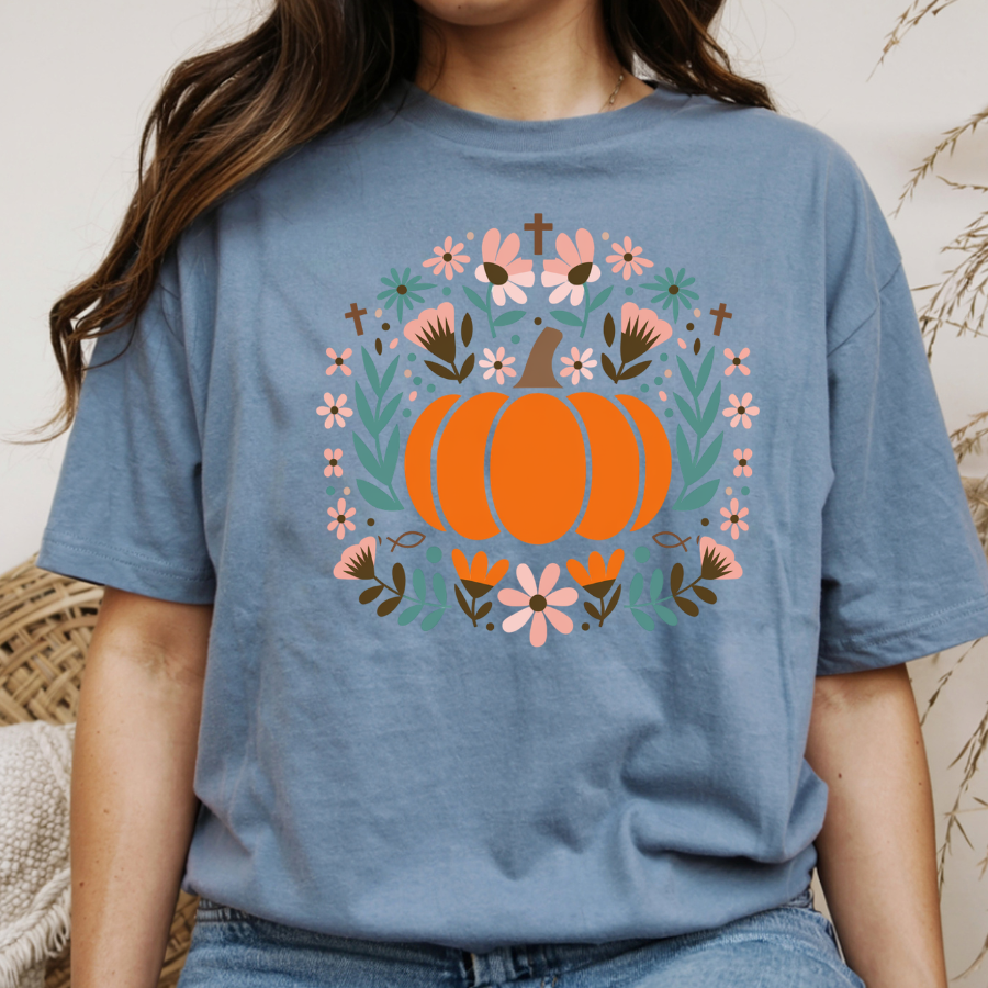 Pastel Pumpkin - Christian Graphic Tee