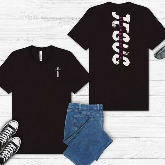 Jesus Strengthen Me (White/Pink)
