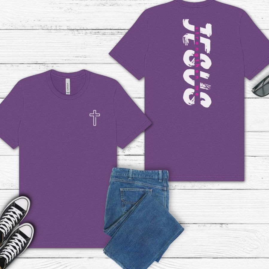 Jesus Strengthen Me (White/Pink)