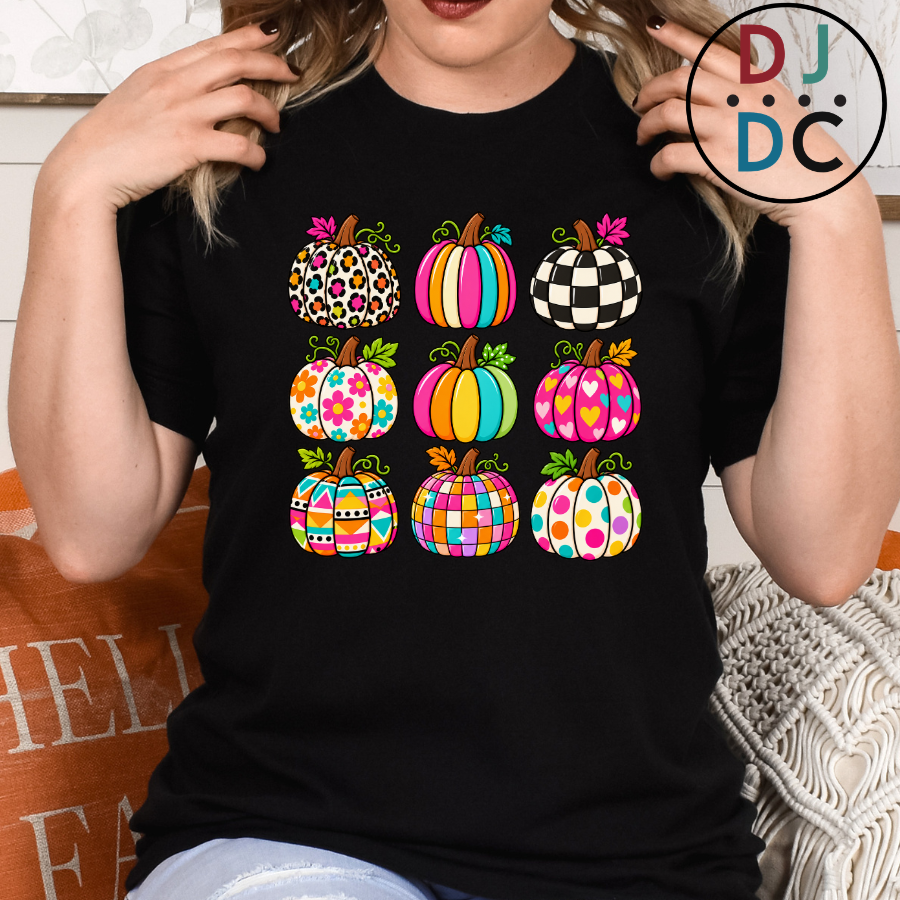 Bright Patterned Pumpkins - Graphic Tee