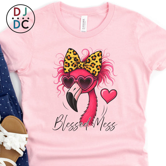 Blessed Mess (Christian Flamingo Shirt)