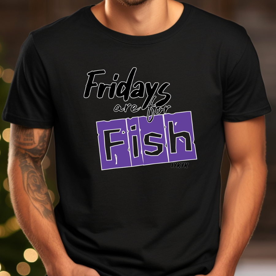 Fridays are for Fish (IYKYK) Black/Purple