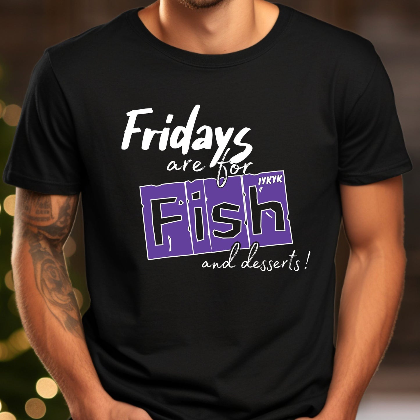 Fridays are for Fish and Dessert (IYKYK) Black/Purple (Copy)