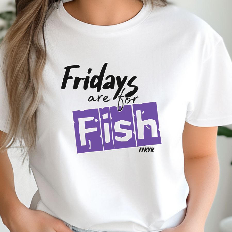 Fridays are for Fish (IYKYK) Black/Purple