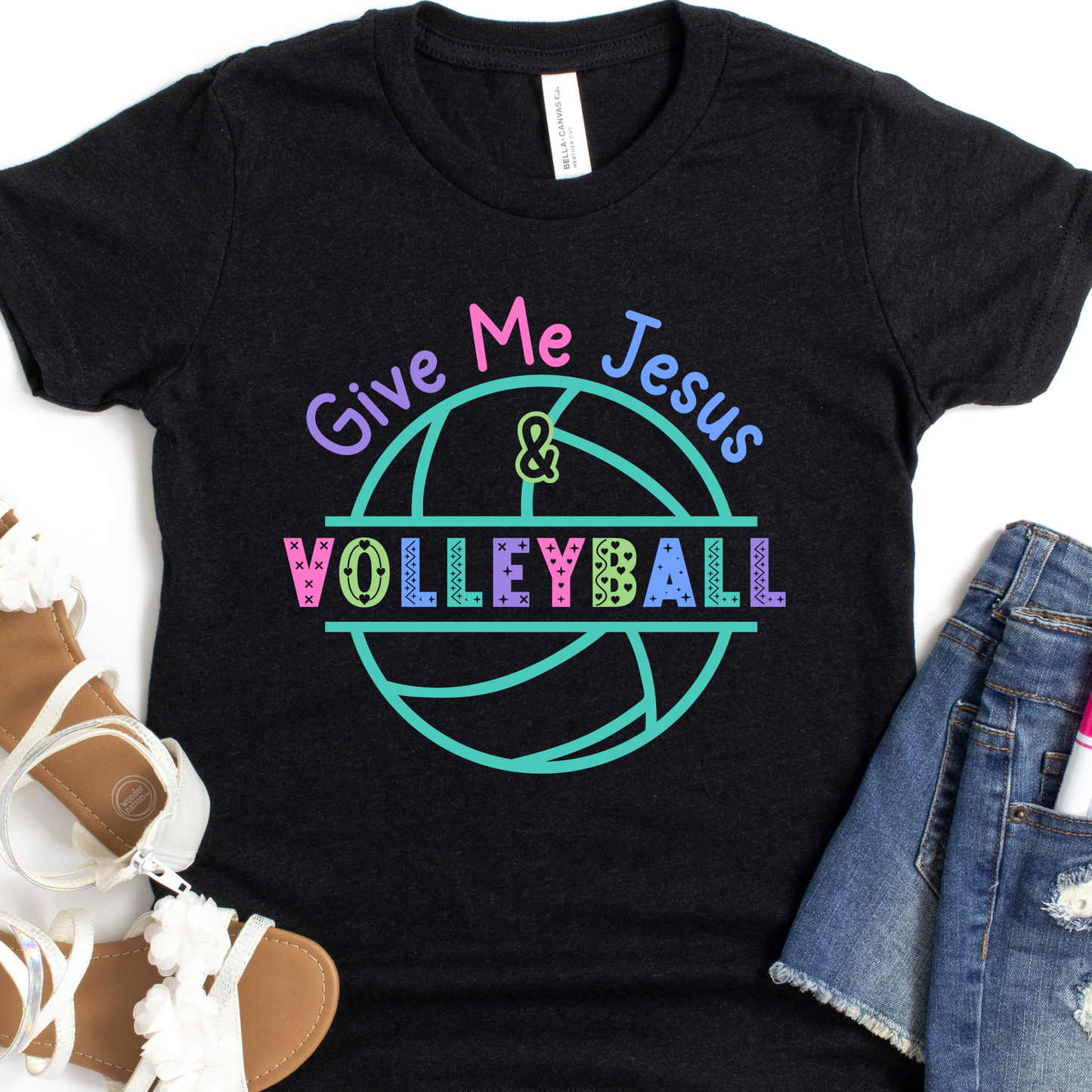 Give Me Jesus & Volleyball (Pastel Image)