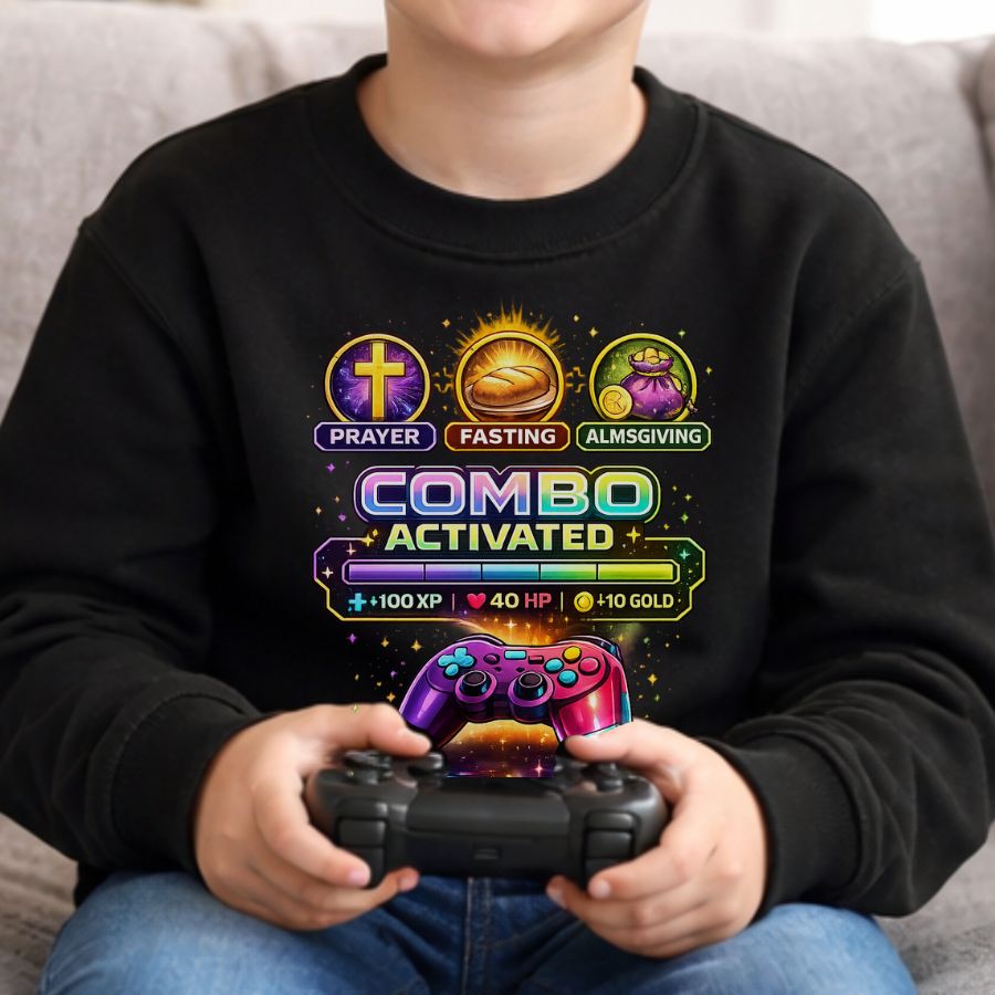 Lent Combo Activated (Youth Crewneck Sweatshirt)