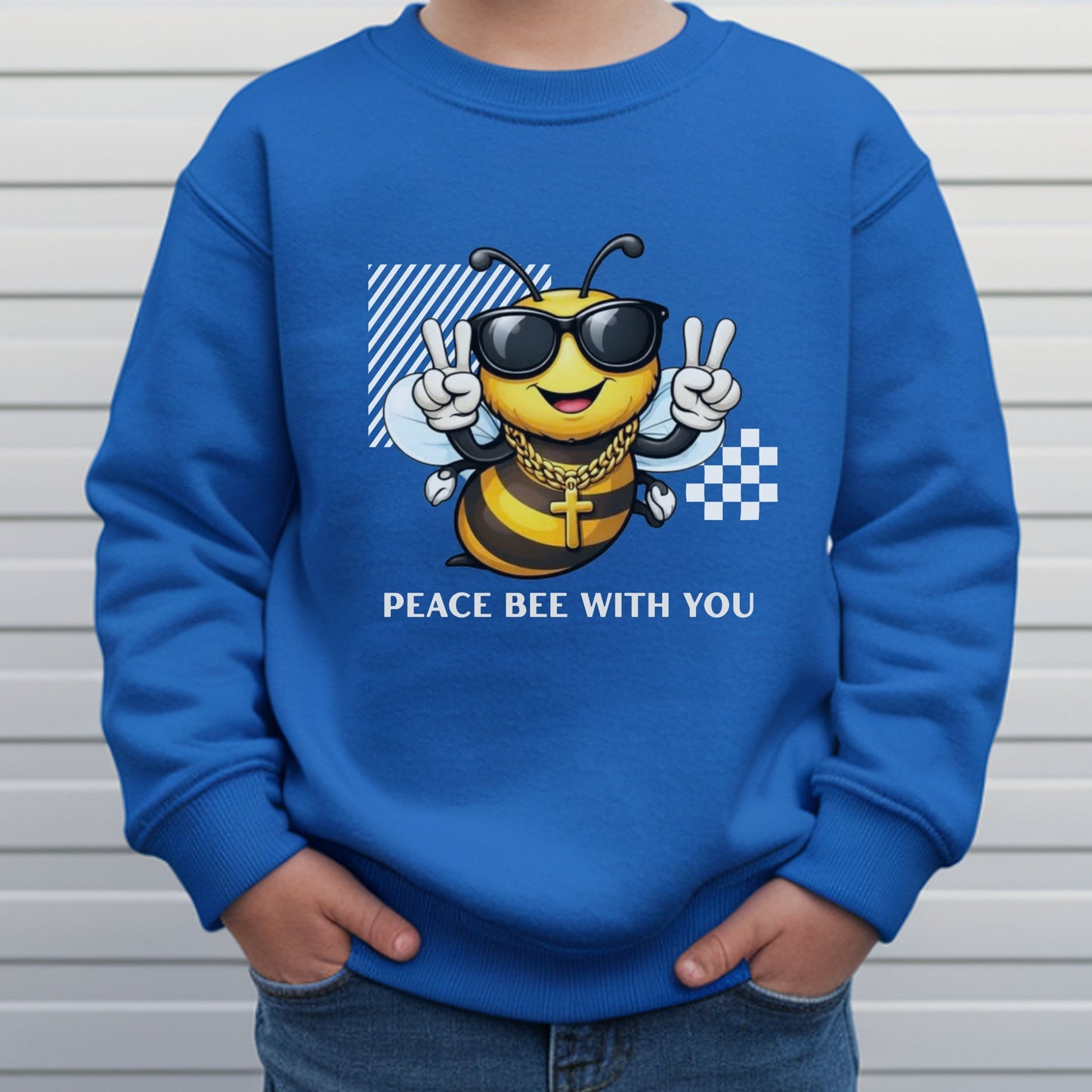 Peace BEE With You (Youth Crewneck Sweatshirt)