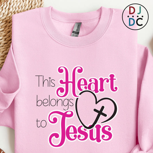 This HEART Belongs to Jesus (Valentine's Day Crewneck Sweatshirt)